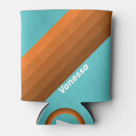 Desert Teal Stripes with Name Dosenkühler