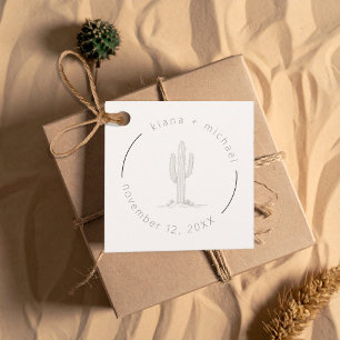 Desert Vibes Wedding Cactus Motif ID1019 Geschenkanhänger