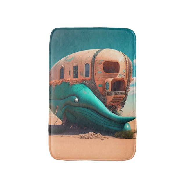Desert whale house badematte (Vorderseite Vertikal)