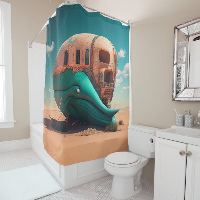 Desert Whale House Duschvorhang (Beispiel)
