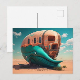 Desert Whale House Einladungspostkarte