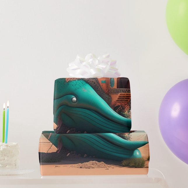 Desert whale house geschenkpapier (Partygeschenke)