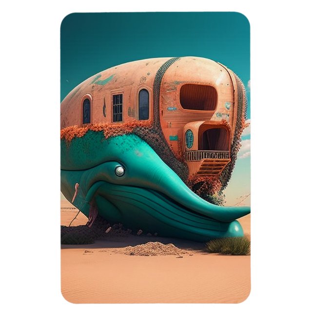 Desert Whale House Magnet (Vertikal)