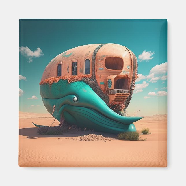 Desert Whale House Magnet (Vorne)