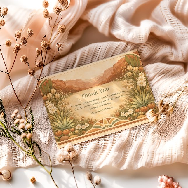 Desert Wildflower Garden Birthday Dankeskarte (Von Creator hochgeladen)