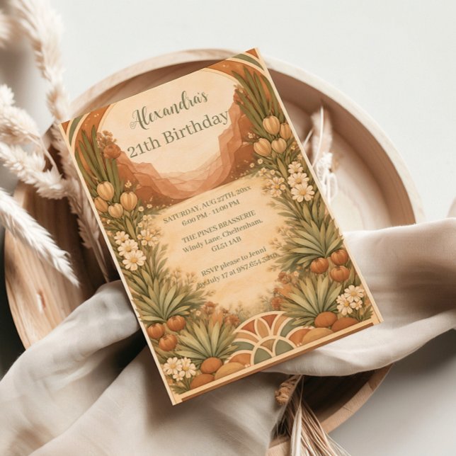 Desert Wildflower Garden Birthday Einladung (Von Creator hochgeladen)