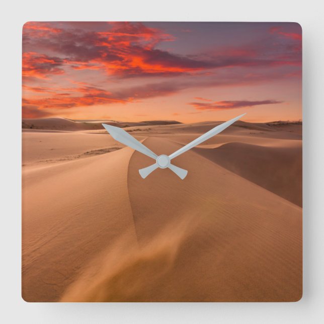 Deserts | Desert United Arab Emirates Quadratische Wanduhr (Vorderseite)