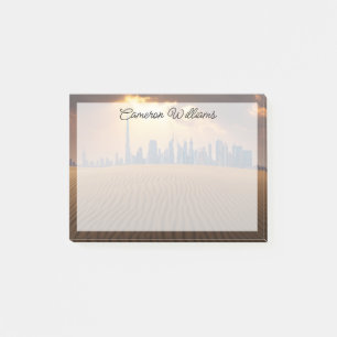 Deserts Dubai's Skyline View from Sand Dune Post-it Klebezettel