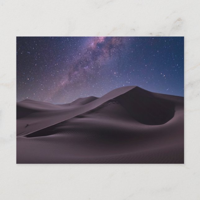 Deserts | Milky Way Starry Sky Sand Dune Dubai Postkarte (Vorderseite)