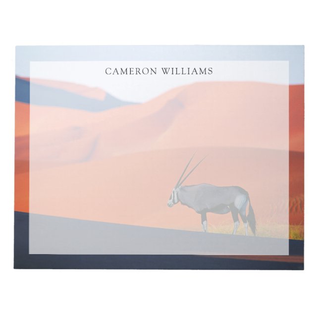 Deserts | Namib Desert Oryx Notizblock (Vorderseite)