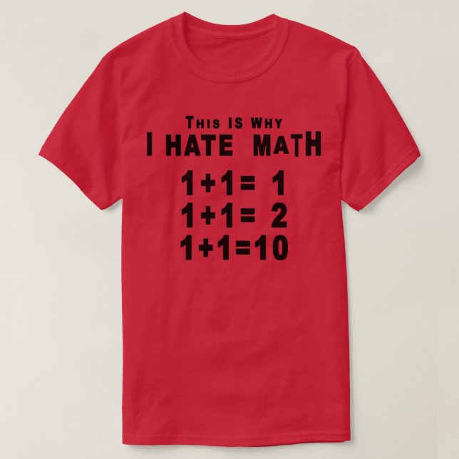 Deshalb hasse ich Mathematik T-Shirt (Design vorne)