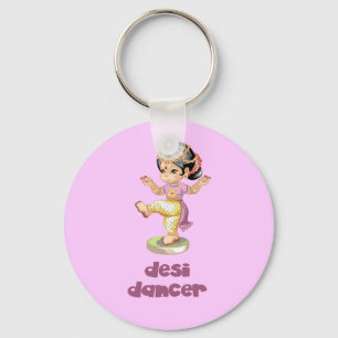Desi Dancer Lila Schlüsselanhänger