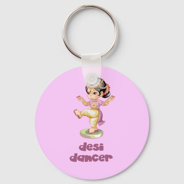 Desi Dancer Lila Schlüsselanhänger (Vorderseite)