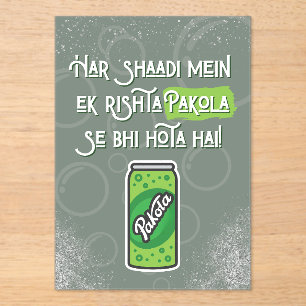Desi-Hochzeit Acryleinladungen