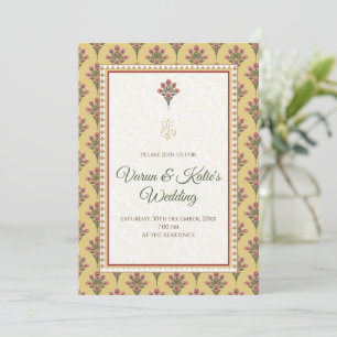 Desi Hochzeitskarte Digitale indische Hochzeitsein Einladung