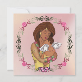 Desi mom holding her angel baby karte