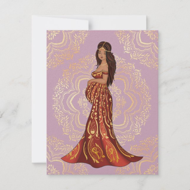 Desi mommy to be karte (Vorderseite)