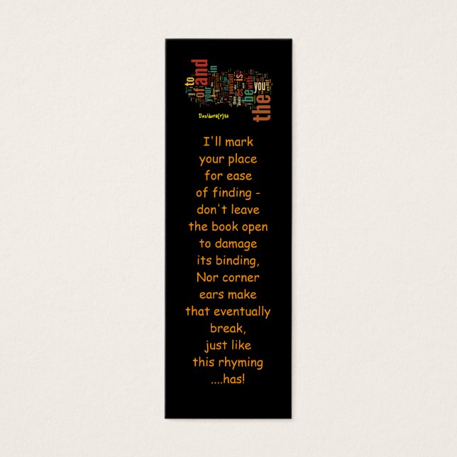 Desidera(R) ta Word Art Lesezeichen (Vorderseite)