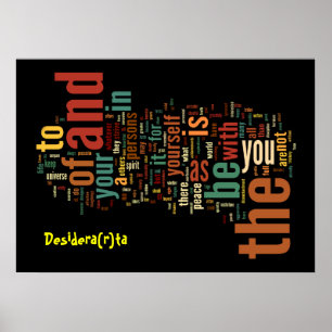 Desidera(R) ta Word Art poster print