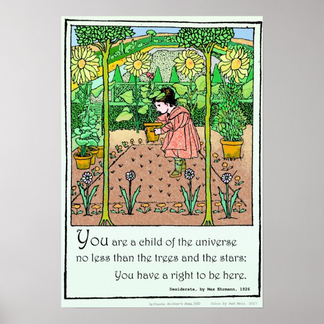 Desiderata ~ 1895 Illustration Poster (Vorne)