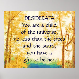 DESIDERATA affiche de contours défraîchis