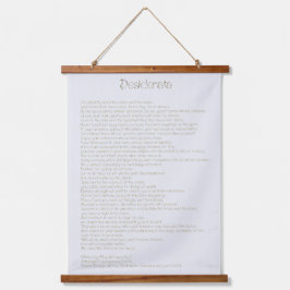 Desiderata ArtbrushUI Hand Jewel Hand Schriftart Wandteppich Mit Holzrahmen