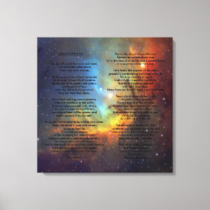 Desiderata auf Pleiades Galaxie Leinwanddruck