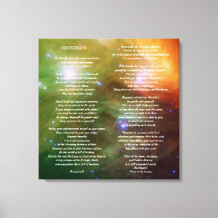 Desiderata auf Pleiades Galaxie Leinwanddruck