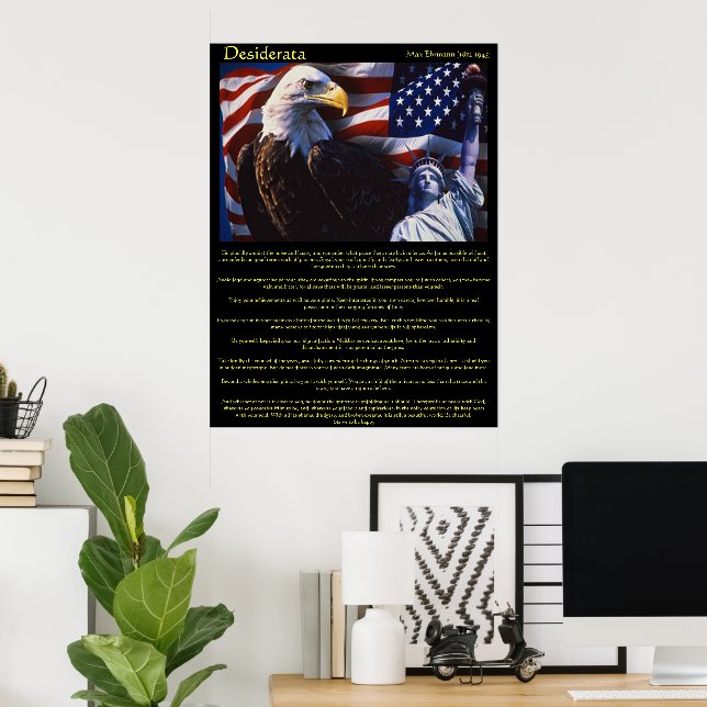 Desiderata Bald Eagle 3Posters Poster (Heimbüro)