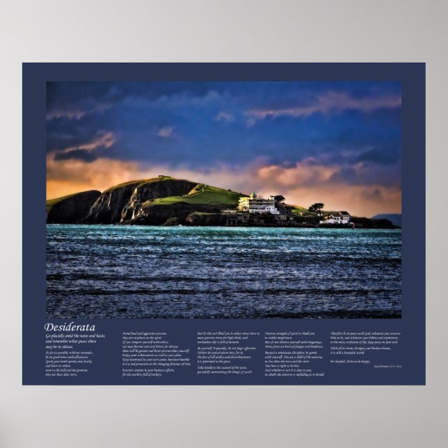 Desiderata - Burgh Island am Sundown Poster (Vorne)