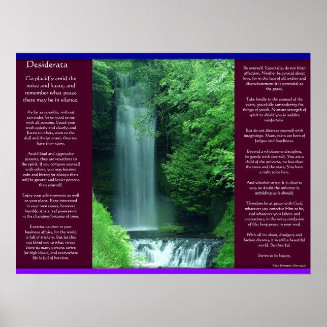 DesiDERATA Cascades Affiches (Devant)