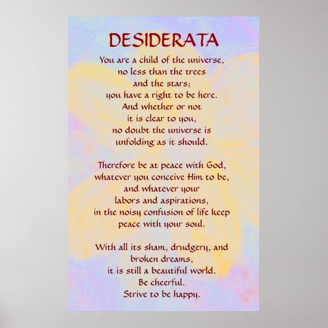 DESIDERATA Changement de Daisy poster (Devant)