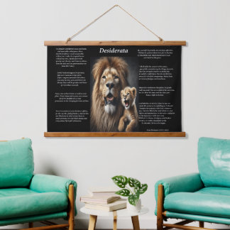 Desiderata: Cubs Playful Discovery Wandteppich Mit Holzrahmen