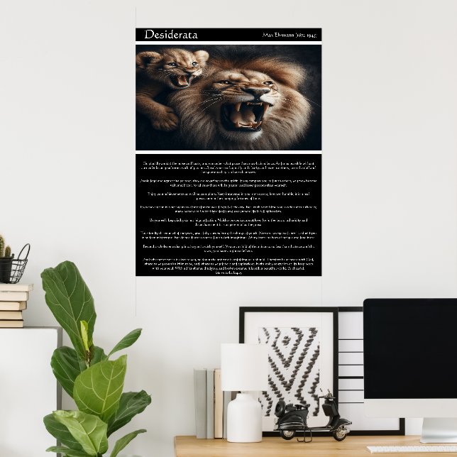 Desiderata: Die Freude des Königs Poster (Heimbüro)
