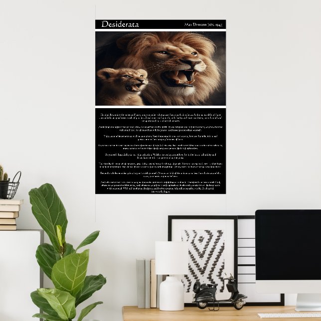 Desiderata: Ein Moment gemeinsamer Stärke Poster (Heimbüro)