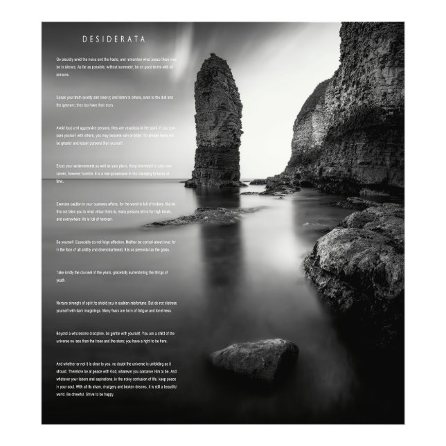 DESIDERATA - Englandküste Fotodruck (Vorne)