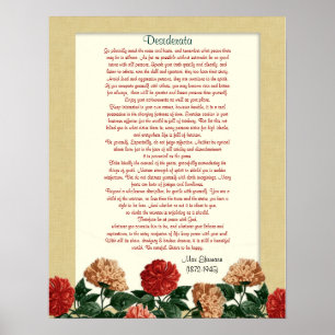 Desiderata "erwünschte Dinge", Hibiskus Blume Poster