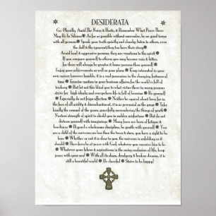 DESIDERATA Fan Crucifix Poster