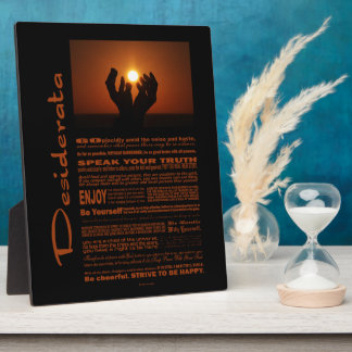 Desiderata Gedicht Gebet bei Sunsent Fotoplatte