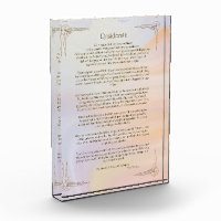 Desiderata Gedicht von Max Ehrmann Poster