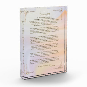 Desiderata Gedicht von Max Ehrmann Poster Fotoblock