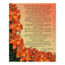 Desiderata "gewünschte Dinge", Prose asiatische Li