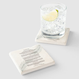 Desiderata Green Fern Leaf Steinuntersetzer