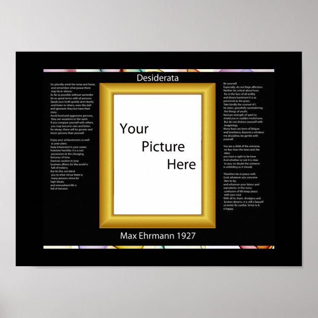 DESIDERATA Ihre Pitchplakate Poster (Vorne)