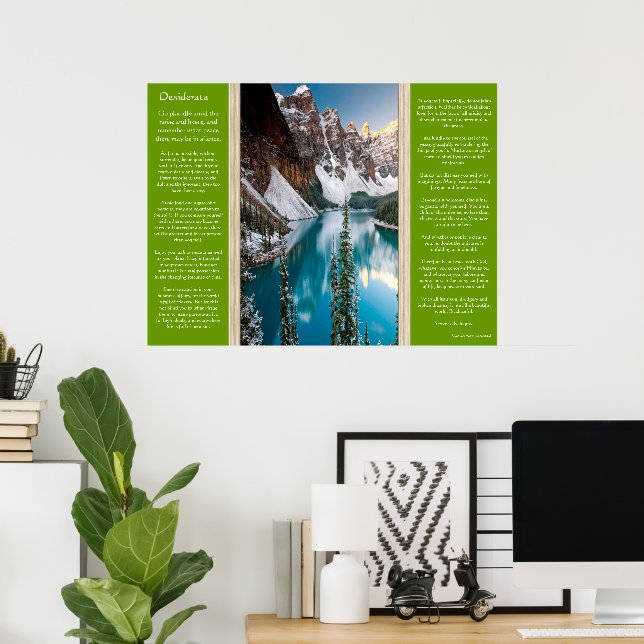 Desiderata Majestic Mountain View Poster (Heimbüro)