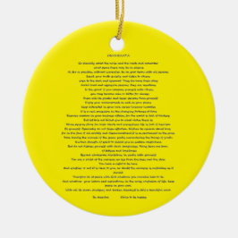 DESIDERATA MAX ERHMANN KERAMIK ORNAMENT