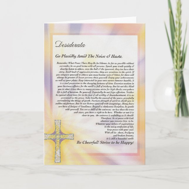 DESIDERATA-Mosaikkarte Feiertagskarte (Vorderseite)