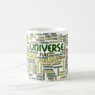 Desiderata-motivierend Wort-Wolken-Schale Kaffeetasse