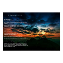 DESIDERATA Mountain Sunset