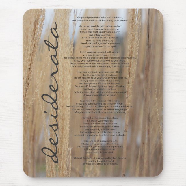 Desiderata Nature Mouse Pad Mousepad (Vorne)